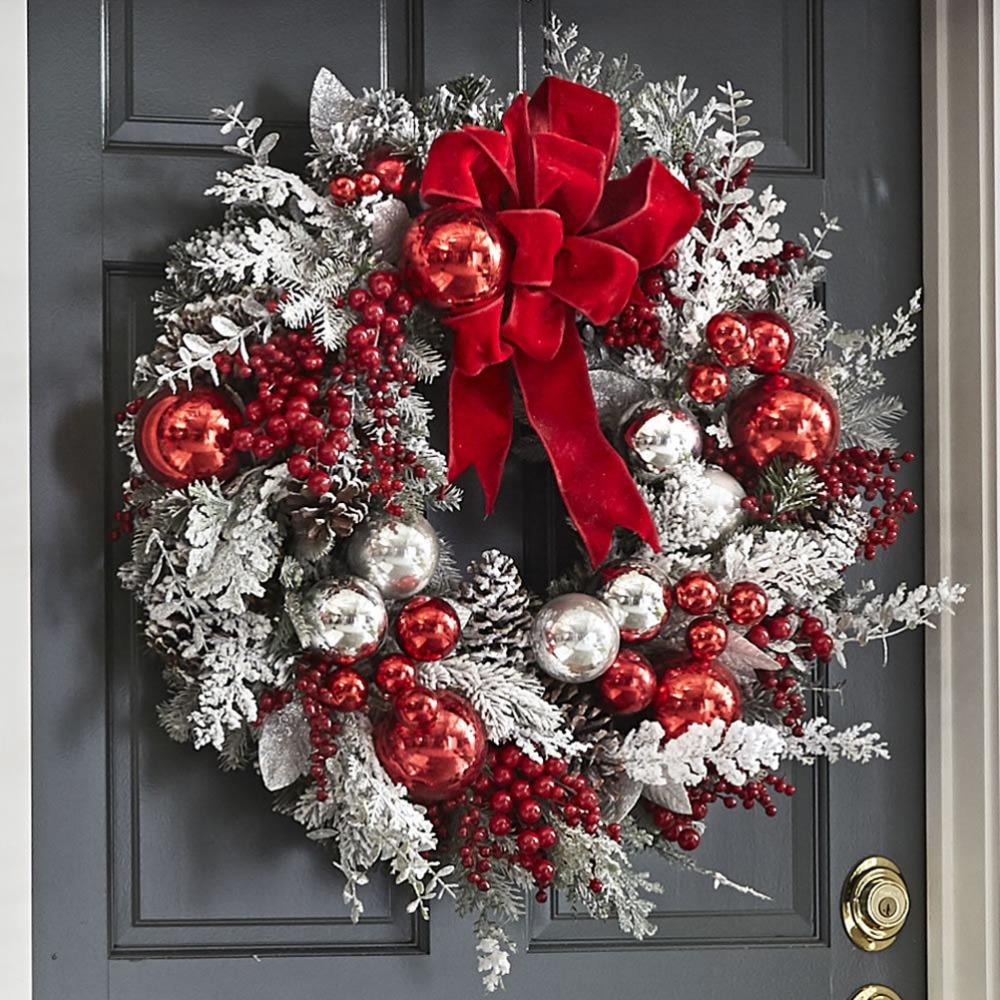 Artificial Plants Christmas Wreath 35/40/45cm Christmas Decora New Xmas Wreath For Home