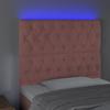 LED Headboard In Pink 100 X 7 X 118 128 Cm Velvet