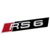 for 4HUEW Aluminum Alloy Car Side Badge Rear Trunk Decoration Decals Sticker RS3 RS4 RS5 RS6 RS7 Logo Emblem Auto Accessories