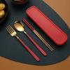 Набор вилок и ложки из нержавеющей стали, палочки для еды 3 в 1, дорожный набор столовых приборов, барные аксессуары