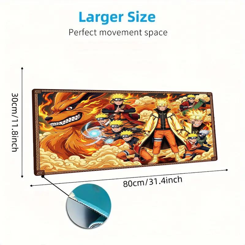 Anime N-NARUTO Color Mouse Pad Large Gaming Table Cushion Non-slip Laptop Tablet Big Mousepad XXL Mat Mini PC Playmat With Lock edge