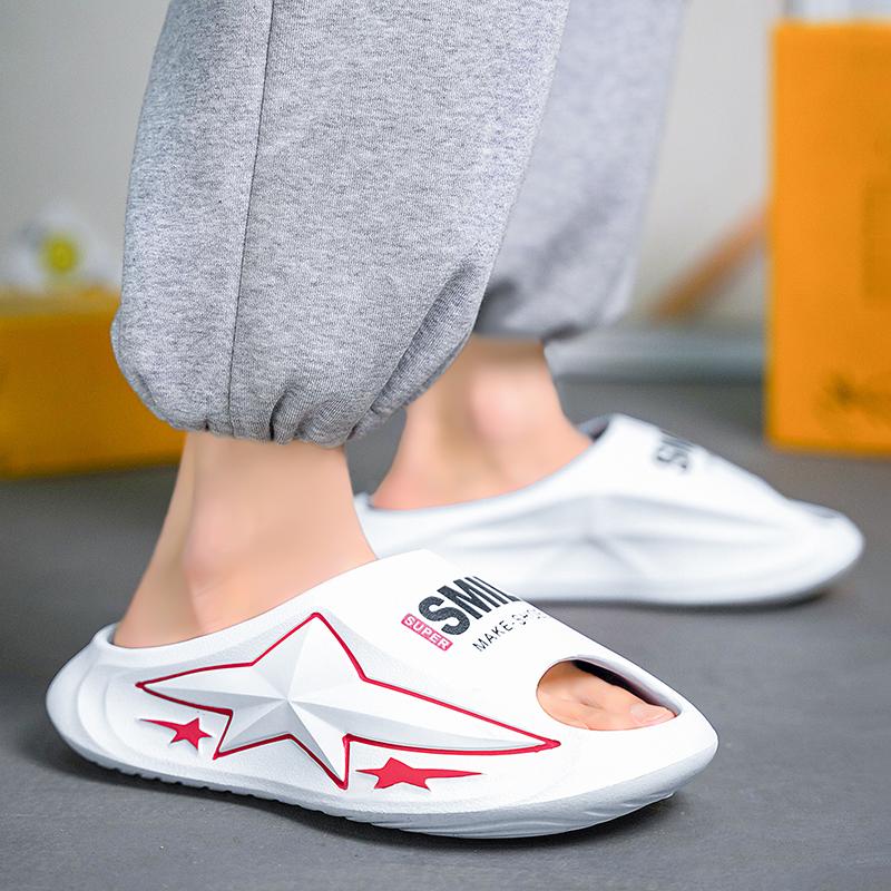 Мужские тапочки, сандалии на плоской подошве, мужская обувь на толстой подошве, мягкая и удобная, износостойкая, нескользящая пляжная обувь, модная пляжная обувь