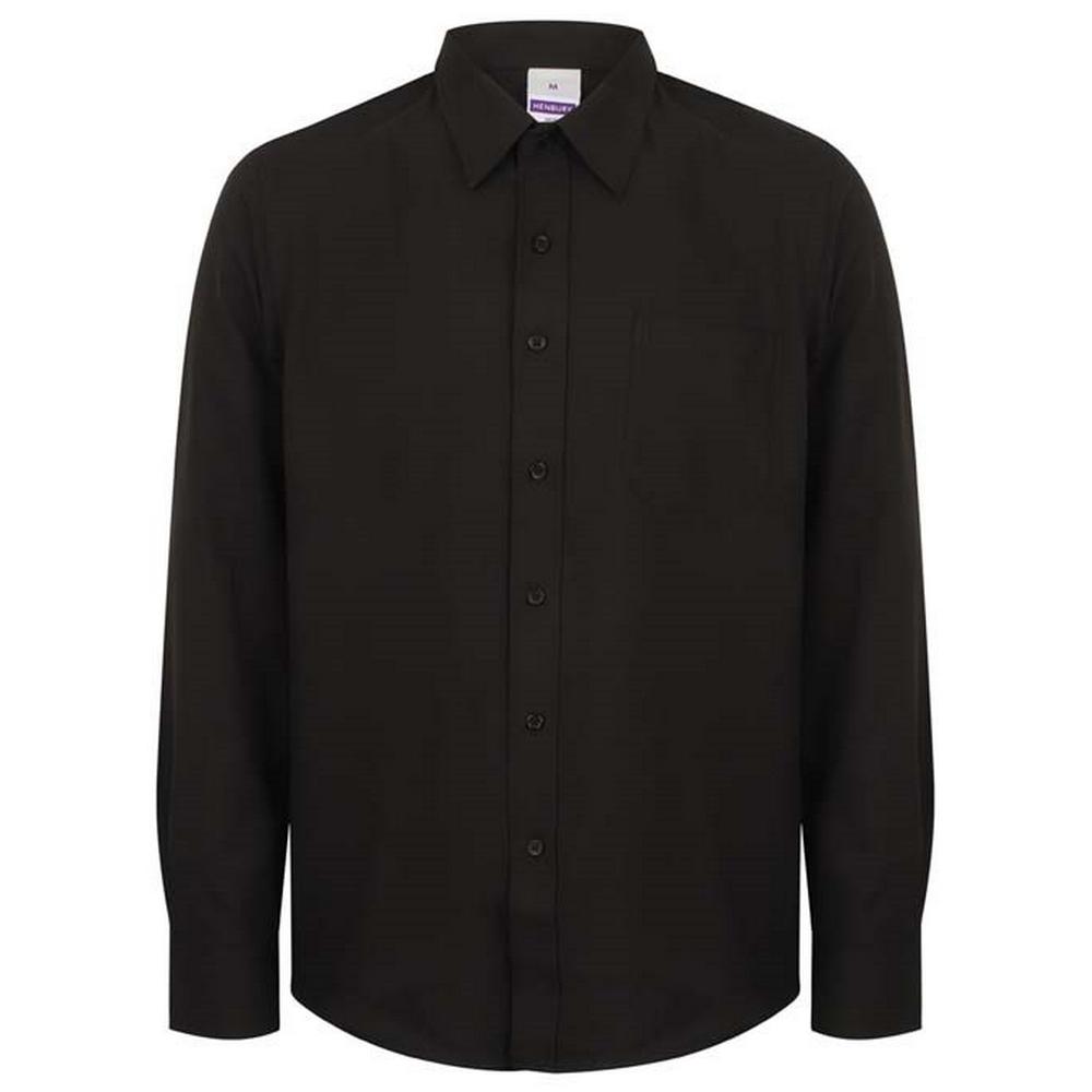 Henbury Mens Wicking Long-Sleeved Shirt