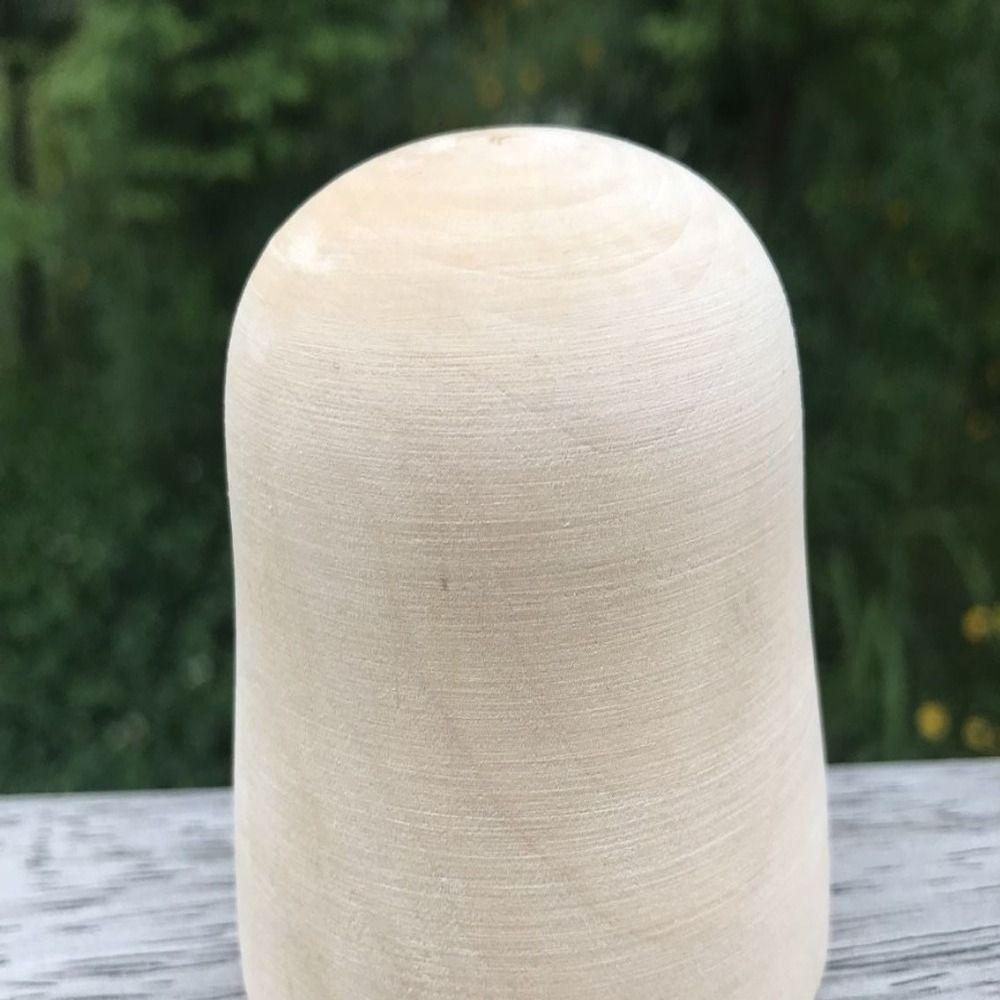 DIY Boys Girls Gifts Unpainted Russian Nesting Dolls Blank Wooden Embryos Matryoshka Toy Doll