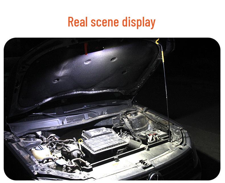 USB Rechargeable COB Work Light with Magnet - Waterproof LED Inspection and Emergency Light for Camping and Car Repair