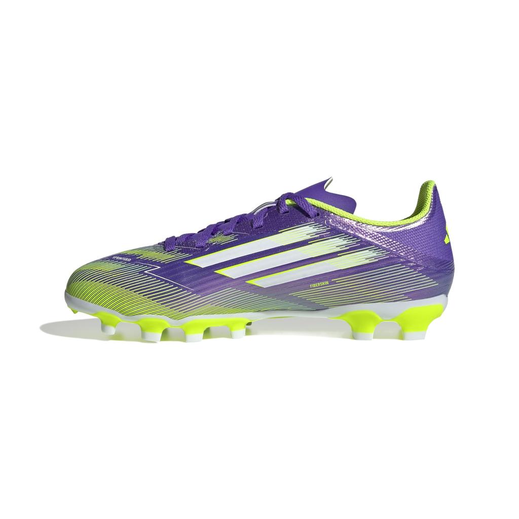 Adidas Junior F50 League Soccer Sizes Boys and Purple Lemon HG/AG Cleats, 17-24.5cm, Girls, NIL81, Rush/Footwear White/Lucid (JH7752), 21.5cm