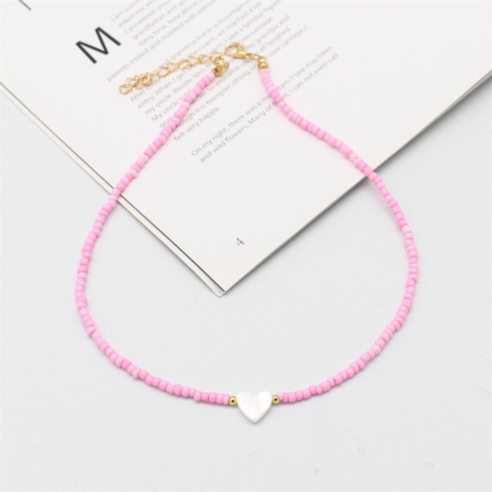 Ожерелье-чокер с цветными короткими бусинами Shell Love для девочек