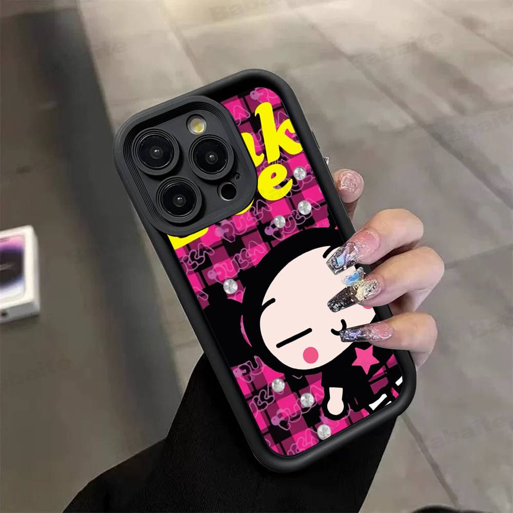 Animation Pucca Cate Phone Case For IPhone 17 16 15 14 13 12 11 Air Plus Pro Max Soft Back Cover