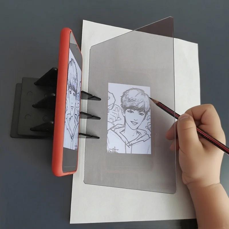 non-toxic Kids Projection Drawing Copy Board Projector Painting Tracing Board Sketch Specular Reflection Dimming Bracket Montessori Toys