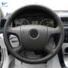 Чехол на руль автомобиля для Skoda Fabia Octavia 2004-2009 Roomster 2006-09 Superb 2006-2008, черная перфорированная кожа из микрофибры