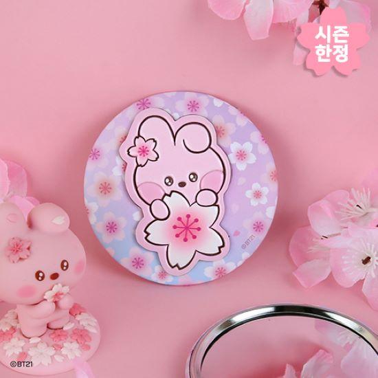 BT21 КОЖАНАЯ НАШИВКА CHERRY BLOSSOM 2024 Зеркало