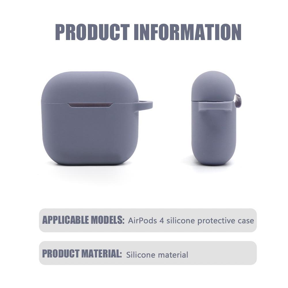 Для Airpods 4 защитный чехол силиконовый беспроводные наушники матовый Macaron сплошной цвет TPU окрашенный защитный чехол Air Pods 4