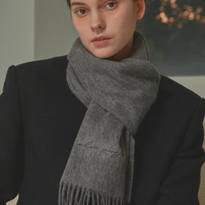 White Project ШАРФ 100% ДЕВСТВЕННАЯ ШЕРСТЬ_СЕРЫЙ