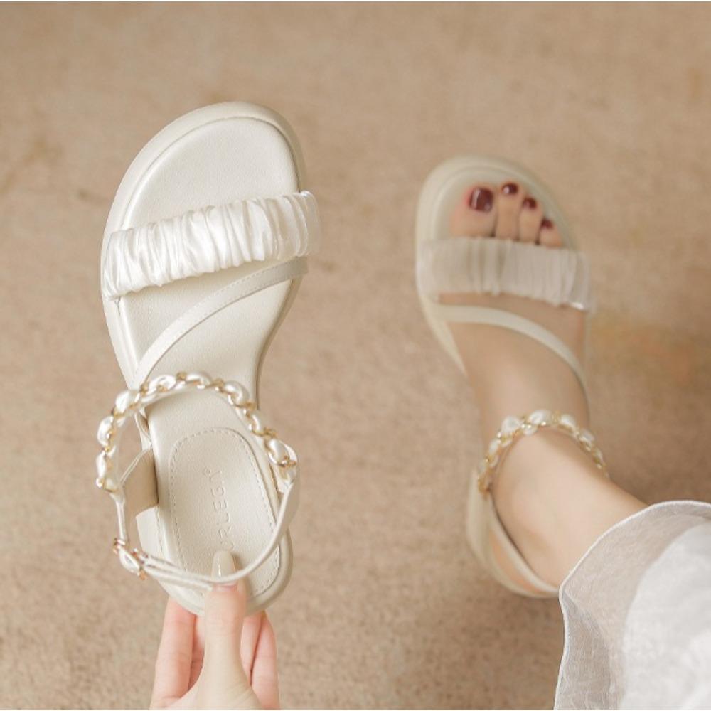 Модная обувь на высоком каблуке Женские летние новые водонепроницаемые сандалии на толстой подошве и платформе с толстым каблуком Женские французские универсальные женские сандалии