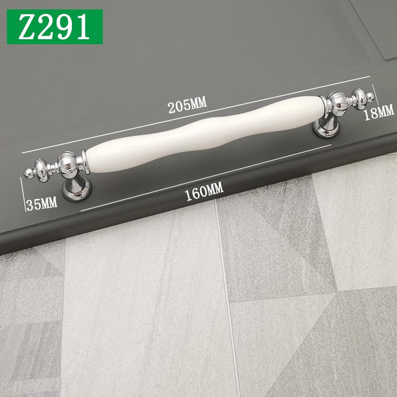 European Silver Golden Ceramic Furniture Handle Wardrobe Cabinet Closet Door Knob Dressing Table and Drawer Pulls Hardware