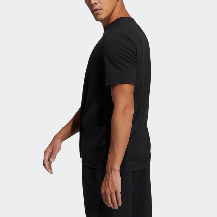 Adidas Футболка с камуфляжным принтом и логотипом, мужские топы, черная GP0851