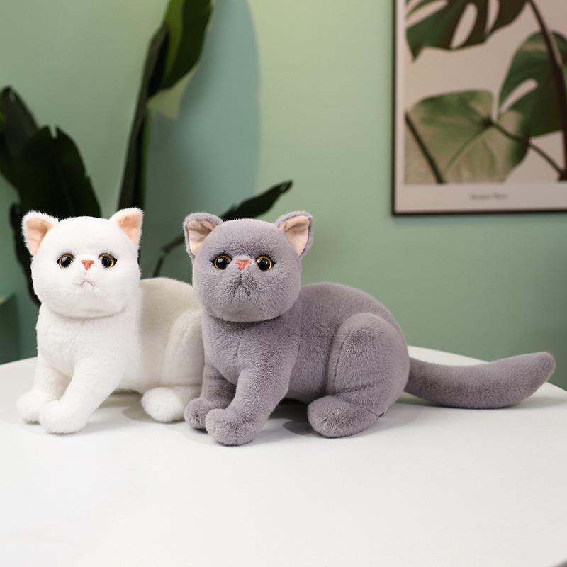 Милый Милый Имитация Котенок Кукла Плюшевая Игрушка Кукла Кот Дети Сон Успокаивающая Кукла