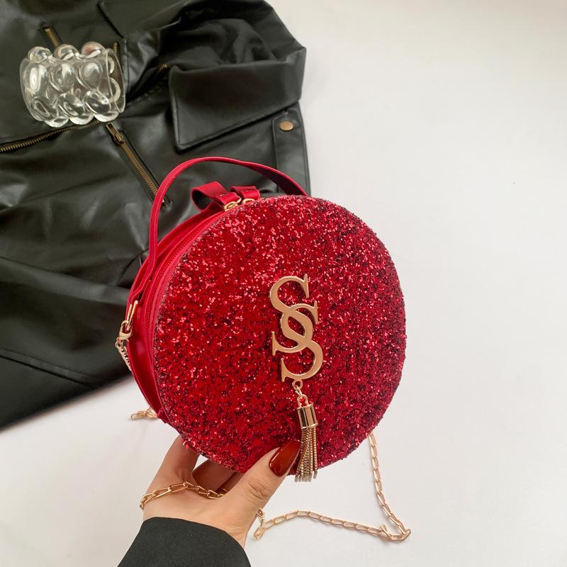 Модная сумка, модная сумка через плечо, простая повседневная женская сумка 2024 года, летняя новая ретро-повседневная маленькая круглая сумка