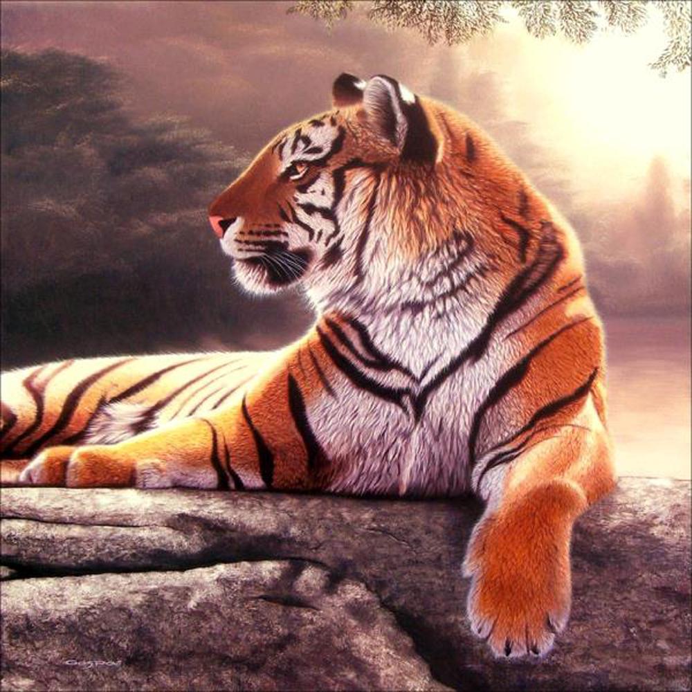 Diy Diamond Painting Landscape Bonsai Tree Animal Tiger 5D Diamond Embroidery Rhinestone Cross Stitch Home Decoration Gift