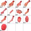 1PC Horror Halloween Decor Blood Horror Broken Hand Foot Latex Fake Finger Brain Heart For Halloween Party Supplies Scary Props