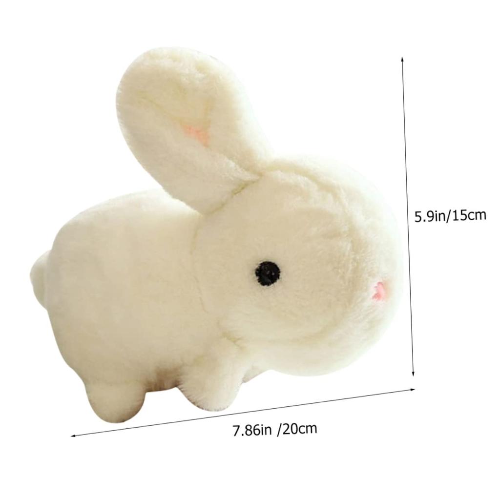 LIFKOME Fluffy Plush Rabbit Pillow, Stuffed Animal, Perfect for Birthdays, Celebrations, and Christmas, 20cm, White