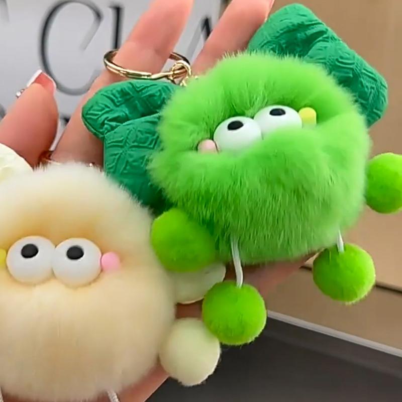 Мультяшный милый бант брикет эльф кукла кулон брелок милый косоглазый бант меховой шарик кукла брелок игрушка