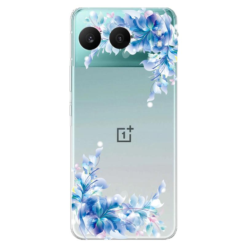 Для Oneplus nord 4 5G Чехол Цветок Прозрачный ТПУ Мягкий Прозрачный Силиконовый Задние Чехлы для Телефона OnePlus Nord 4 CPH2663 Coque