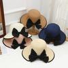 Bow Shaped Sun Hat Summer Big Brimmed Straw Hat Fashionable Temperament Seaside Vacation Sun Hat