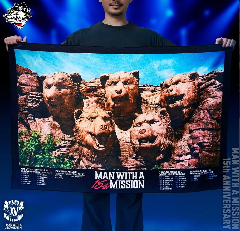 MAN WITH A MISSION MAN WITH A MISSION MWAM 15-ЛЕТНИЙ ЮБИЛЕЙ 2026 Последний Полотенце Визуальное Полотенце