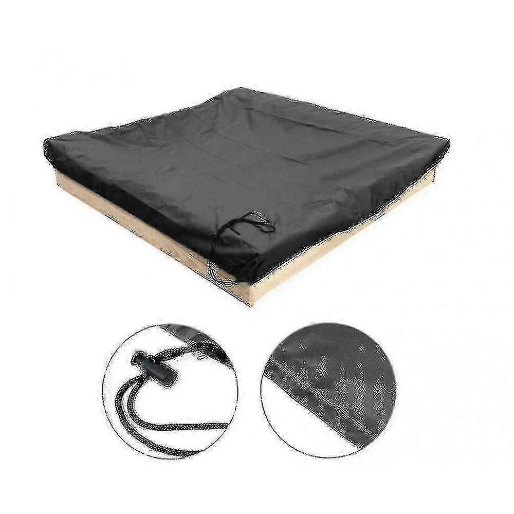 Waterproof Sandpit Swimming Pool Cover, Square Dust-proof Beach Sandbox Cover with Drawstring