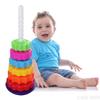 Early Education Rotating Rainbow Tower Baby Rotating Stacking Toys  Childrens Day Party