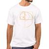 2025 TEEHUB Fashion Geometric Men T-Shirt Fibonacci Golden Ratio Circle Printed T Shirts Short Sleeve Tshirts Boy Harajuku Tee
