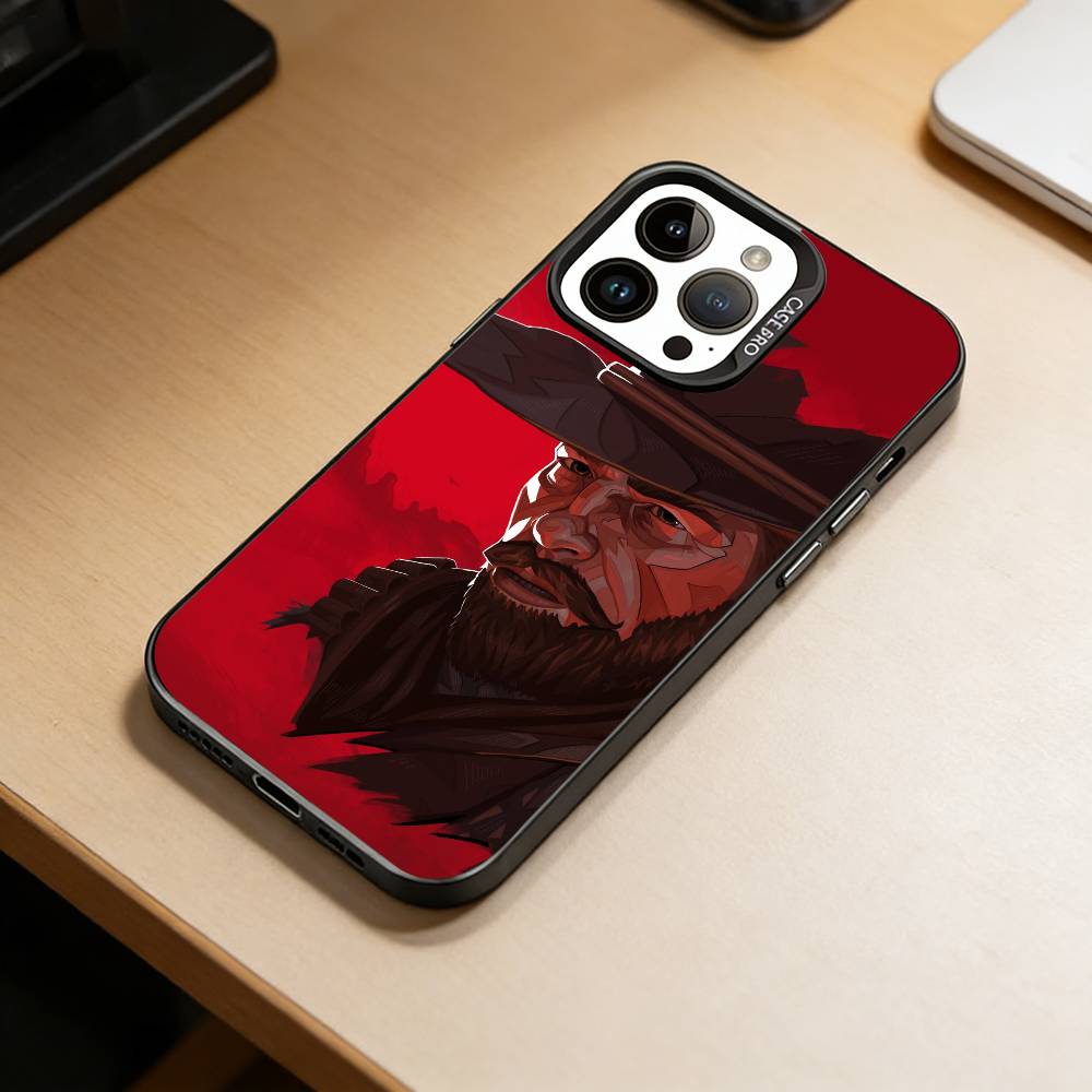 Чехол для телефона Red Dead Redemption 2 Для iPhone 17,16,15,14,13,12,11 Plus,Pro Max,XS,Цветной Серебристый Покрытие Внутренняя Крышка