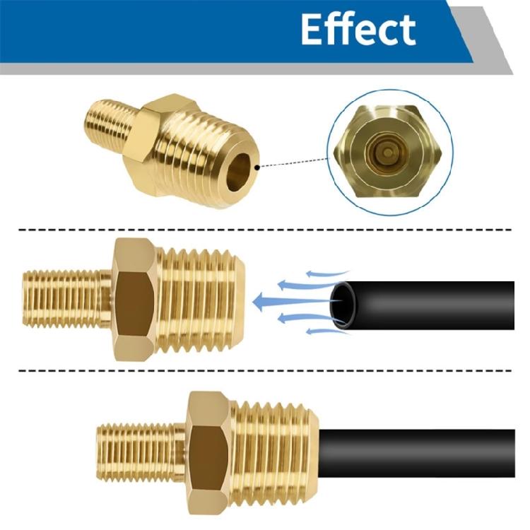 Pack Of 2 Brass Air Inflator Adapters 1/4 Inch NPT Valves Fit for Pneumatic Tool Automotive Tire Inflation And Air Tools