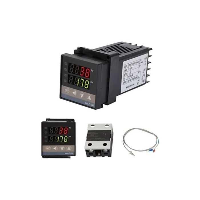 REX-C100 PID Contrôleur de Température, Thermostat Numérique Kit AC110V-240V, 0℃1300℃