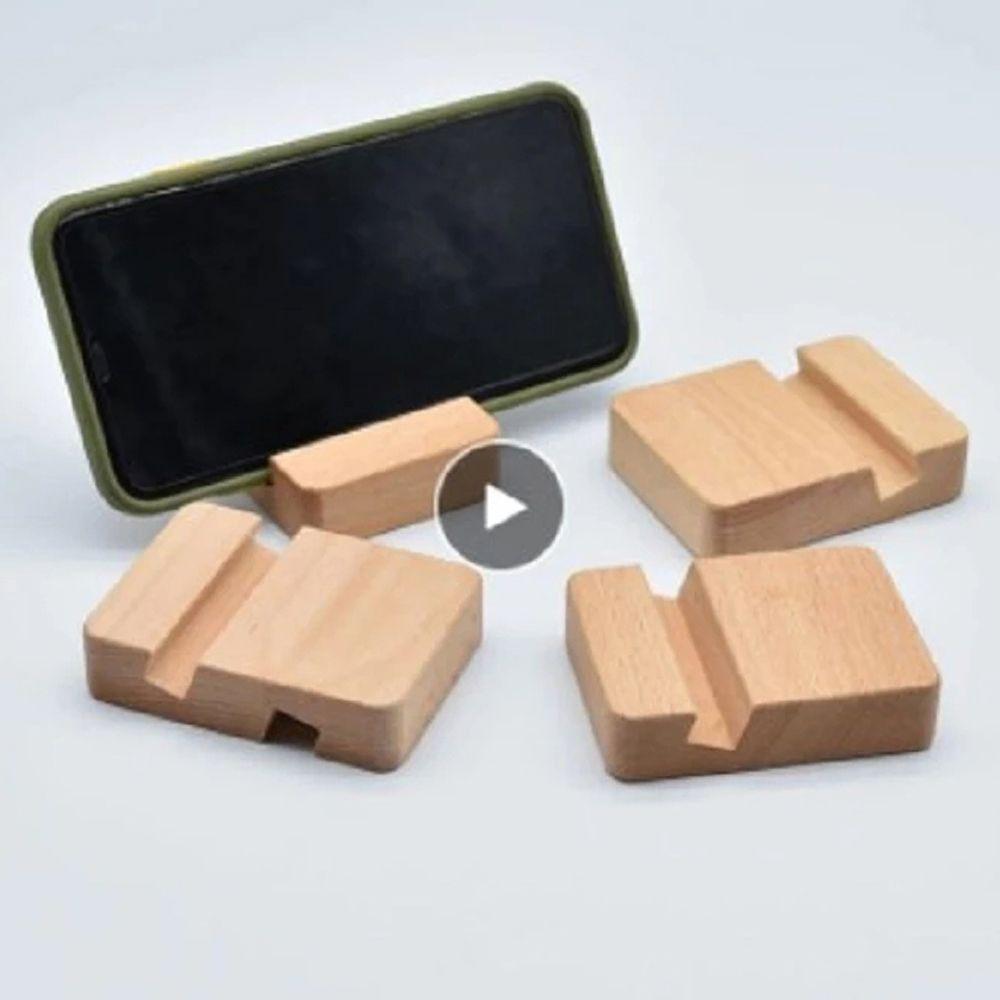 Phone Holder Hands-free Mobile Phone Holder Desk Tablet Stand Slot Wood Bracket Wooden Phone Holder