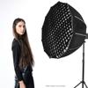 45cm/ 17.7in Quick Release Parabolic Softbox Foldable Softbox with Bowen Mount Honeycomb Grid for