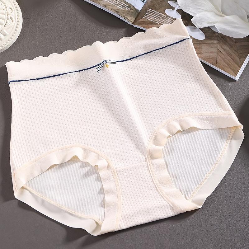 Large Size Lingerie Pure Cotton Plus Size Underwear Women's Briefs High Waisted Seamless Fashionable Triangle Panties Soft