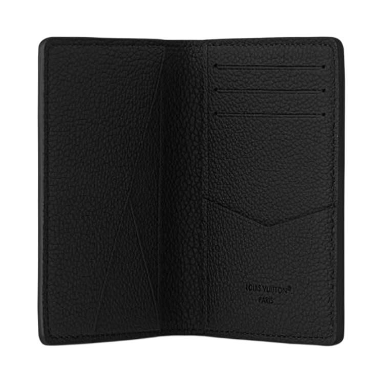 Louis Vuitton Pocket Organizer Damoflage Black Canvas Men Wallets M14928