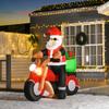 Christmas Decoration Inflatable Santa Claus Outdoor Christmas Decoration, incl. Blower, 1.65 m, Red + White + Black