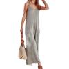 Summer Women's Jumpsuit Thread Backless Solid Color Fashion Sexy Sleeveless Jumpsuit