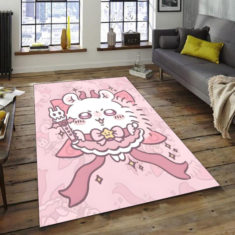 Chiikawa Design Area Rug - Non-Slip, Soft & Cozy Floor Mat for Living Room, Bedroom, Office - Indoor/Outdoor Decorative Carpet