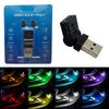Renjzle Car Light, USB LED, 8 Color Dimmable, Ambient Light, 180° Rotation, Auto Light,