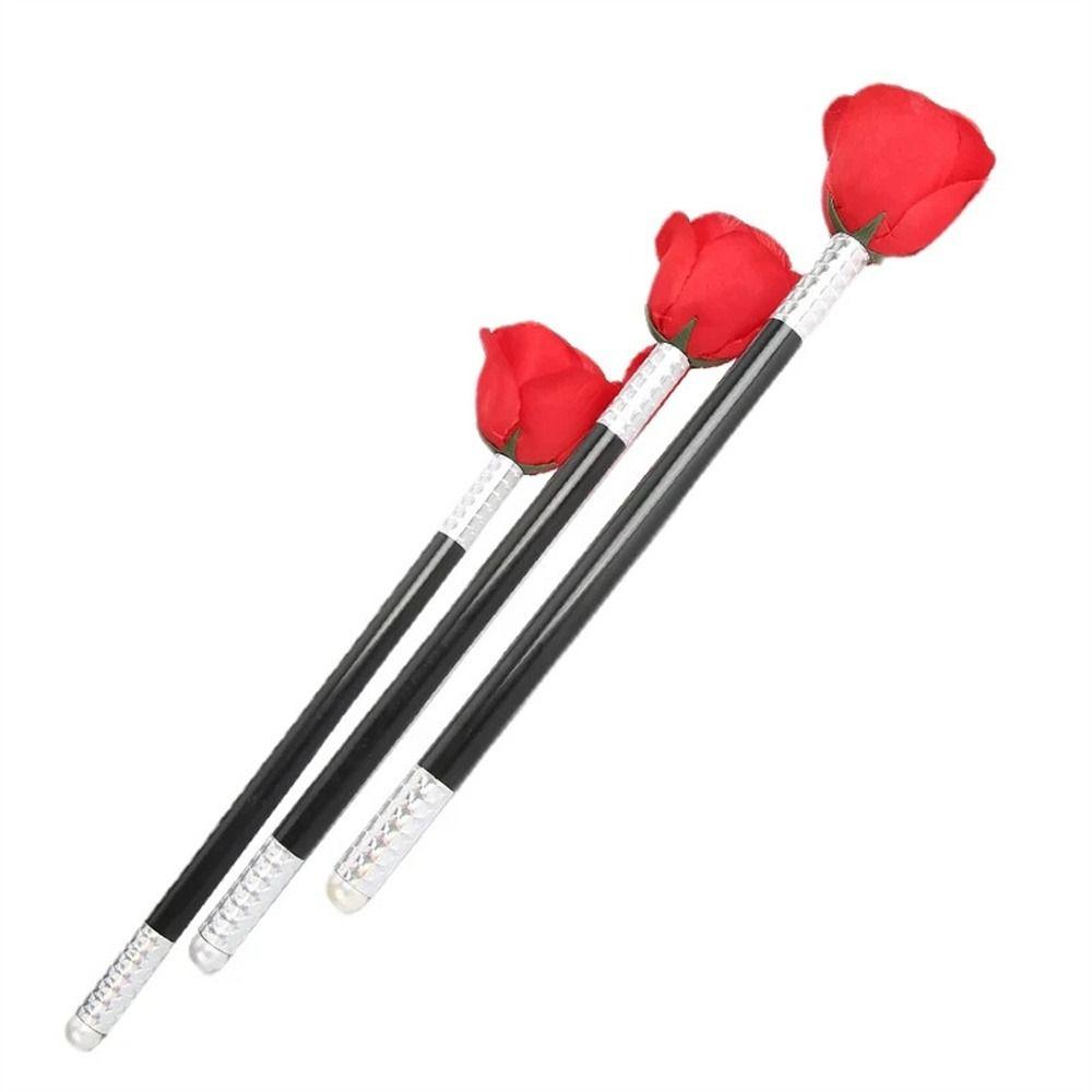 Закрыть вверх Приклеить к розе уличная сцена Роза Магический реквизит Легко научиться Цветочные фокусы Забавные подарки