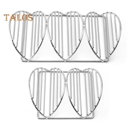 Stainless Steel Taco Holder Stands for 3 Tacos Rust-Proof Taco Tray Plates for Crispy Shells Heat-Resistant Burrito Stand for Holidays Outings