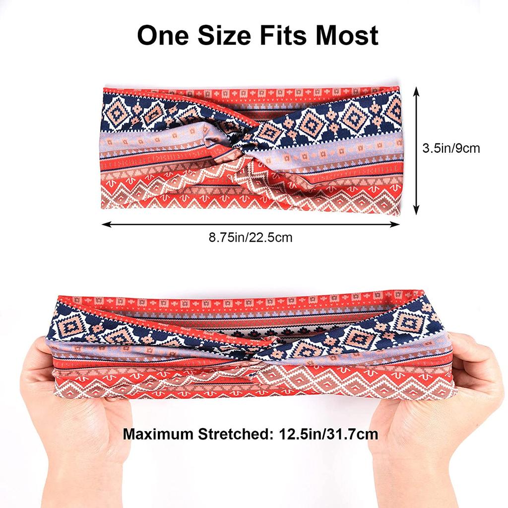 Винтажные повязки на голову, витые эластичные повязки на голову, аксессуары для волос, повязка для волос в африканском стиле в стиле бохо, тюрбан для девочек, повязка на голову, повязка на голову