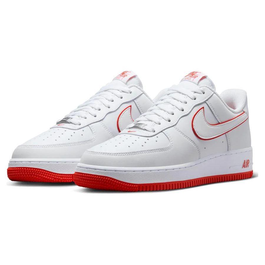 Nike Air Force 1 07 Белые красные мужские кроссовки Picante DV0788-102