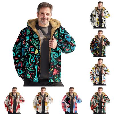 Мужская куртка с принтом, мужская весенне-осенняя повседневная трендовая куртка на молнии с капюшоном