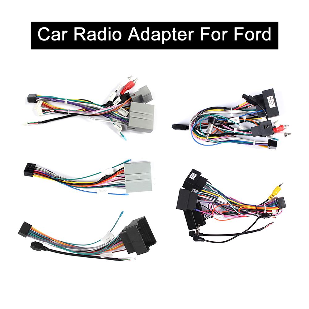 Car Android Player 2Din Stereo Radio Adapter Power Connector MP5 Player Power Cable Accessories For Ford