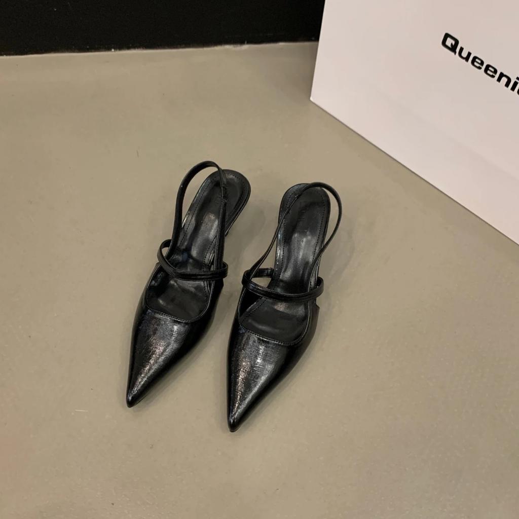 Fashion 4.5cm Summer Heels Shoes for Women New Fashion Thin Heel Pointed Toe Women Sandals Sexy Dress Party Women Heeled Shoes Pumps